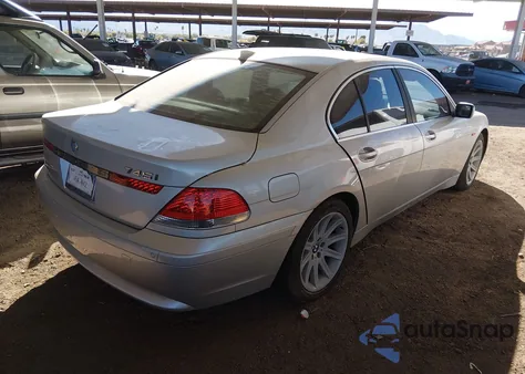 2002 BMW 745I из США, поврежденный, VIN WBAGL63412DP54881